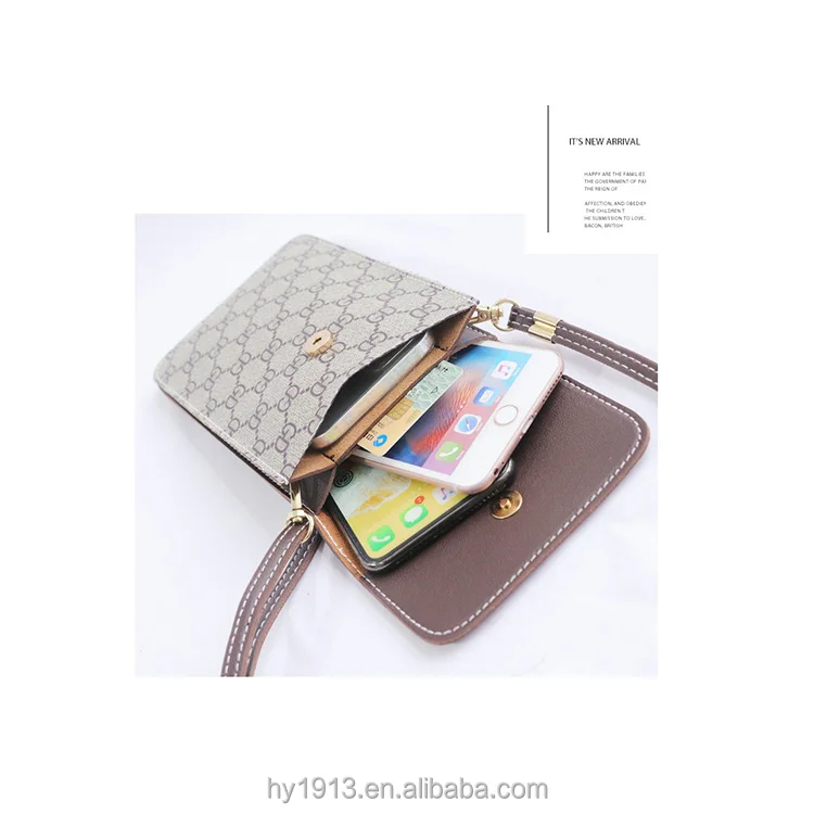 
2021 fashion women style crossbody phone case with adjustable shoulder strap card purse wallet for Iphone11 12pro max 