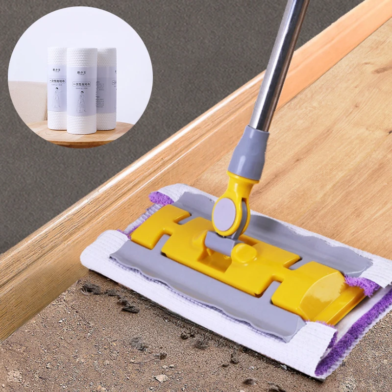 
100% polyester disposable non woven cleaning wipe electrostatic dry mop floor cloth , floor wet wipes 