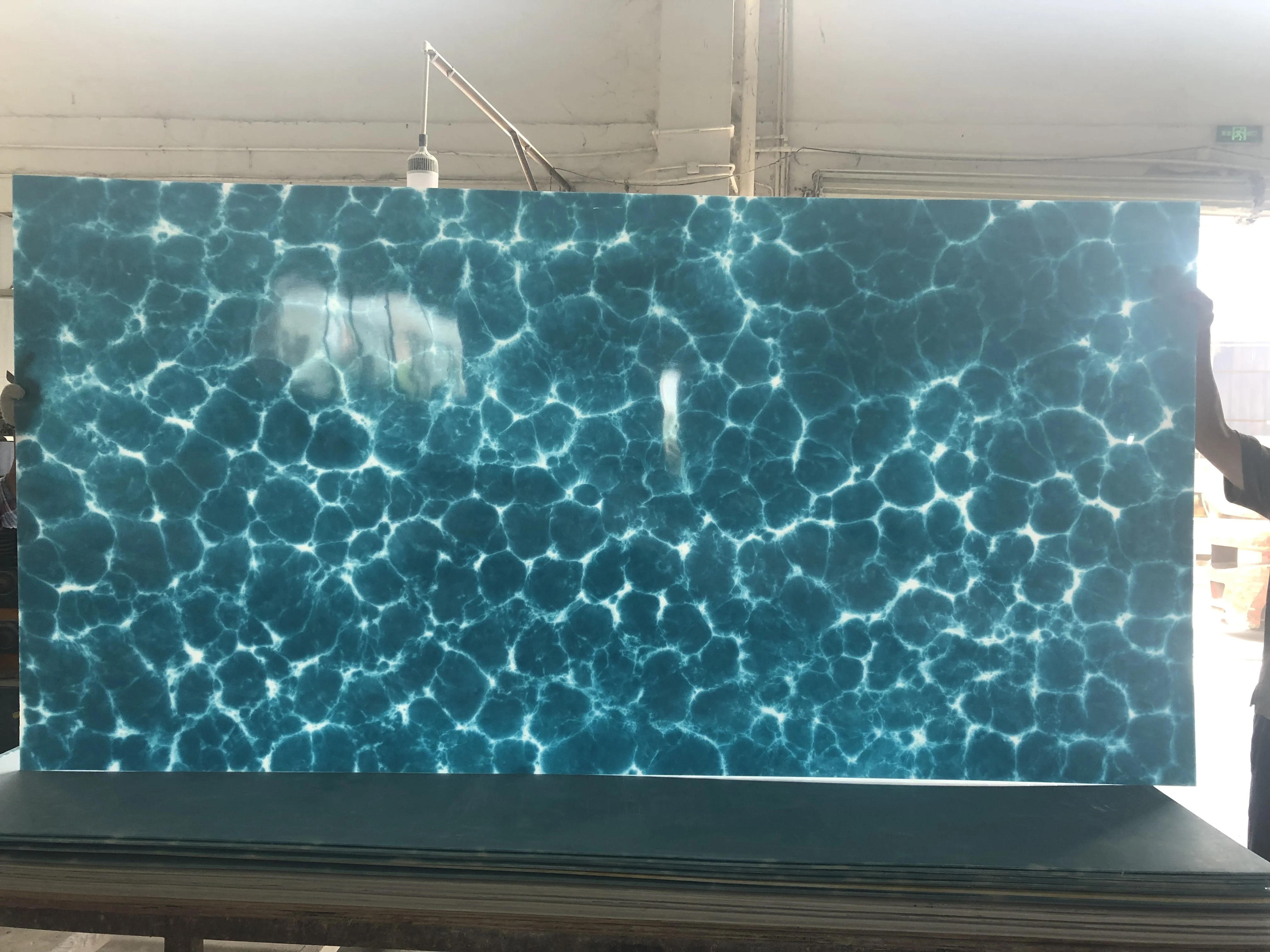 transparent faux alabaster marble stone panel