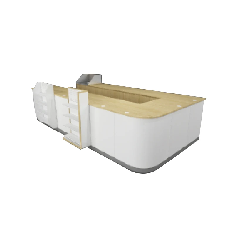 Classic Style Customized Supermarket Cashier Cash Desk Checkout Counter Convenience Store Cashier