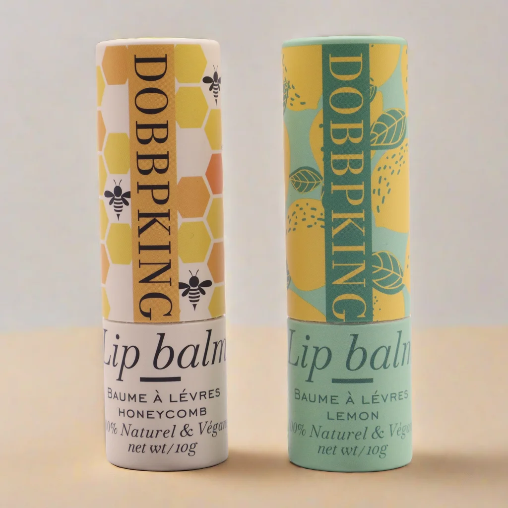 100% biodegradable kraft paperboard oil-proof lined cylinder box craft paper lip balm cardboard tube cosmetic paper jar