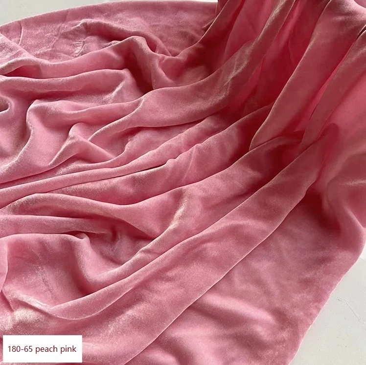 Italian velvet velour 20% silk 80% rayon soft smooth 180g for Spring Autumn casual sets, jackets, homewear