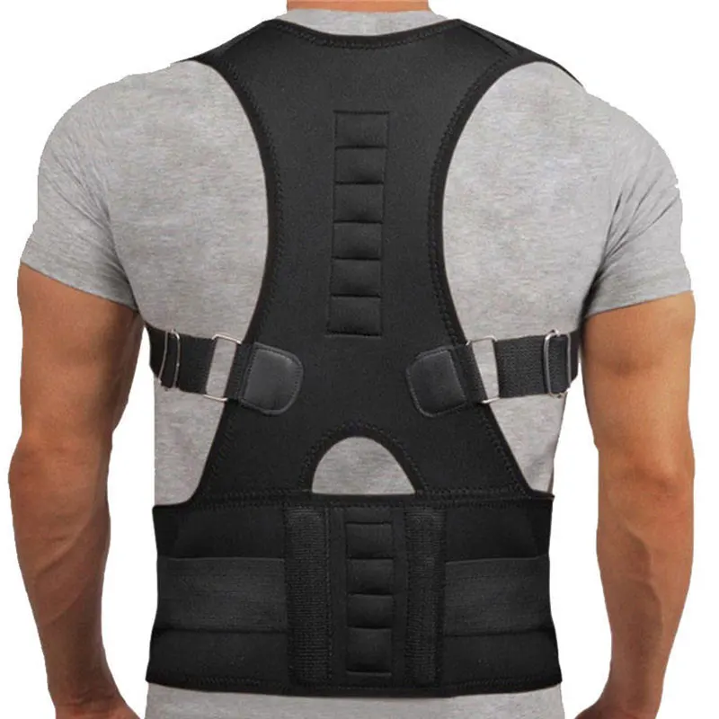 Magnetically Straightener medical pain orthopedic brace shoulder lumbar back support belt posture corrector for men and women