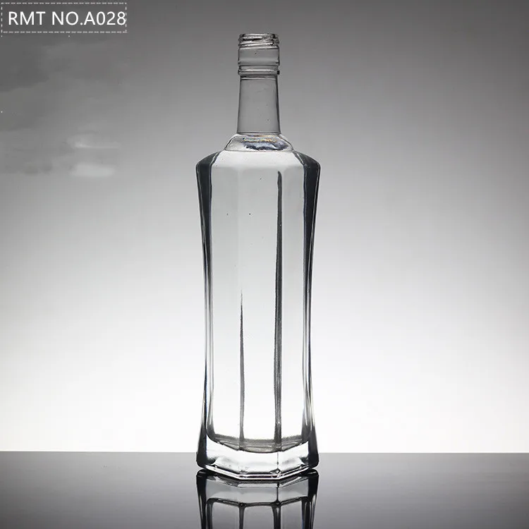 glass bottle suppliers 700ml clear vodka bottle glass gin glass bottle