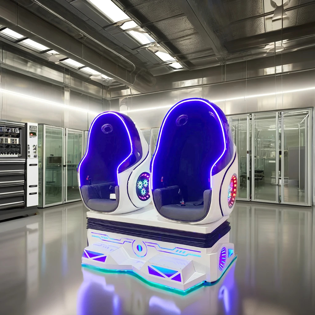 2024 Factory Direct Hot Sale 9D Virtual Reality Arcade Machine Egg Chair for 2 Players Popular Commercial VR Simulator Gym Use