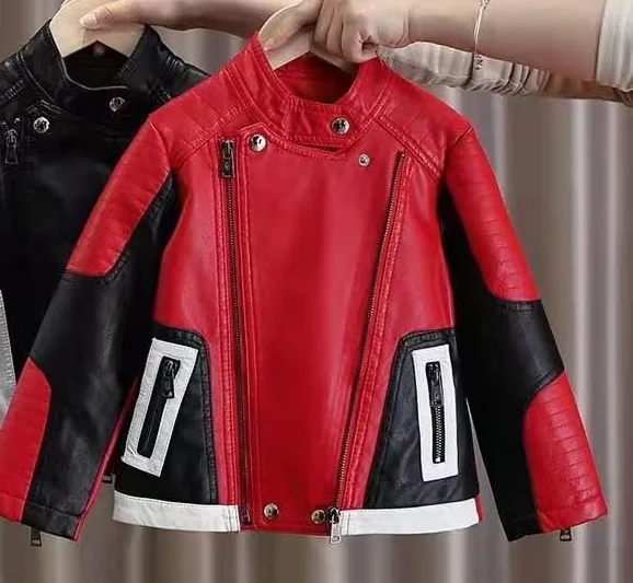 WP0 kids boys leather jacket kids jacket for baby coat boy jackets casual children clothes wholesale outfit