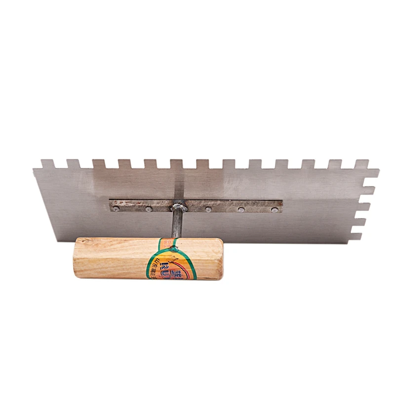 Multi-Standard Toothed Trowel Square  Serrated Trowel Tile Ash  Trowel Tile Bricklayer Tool