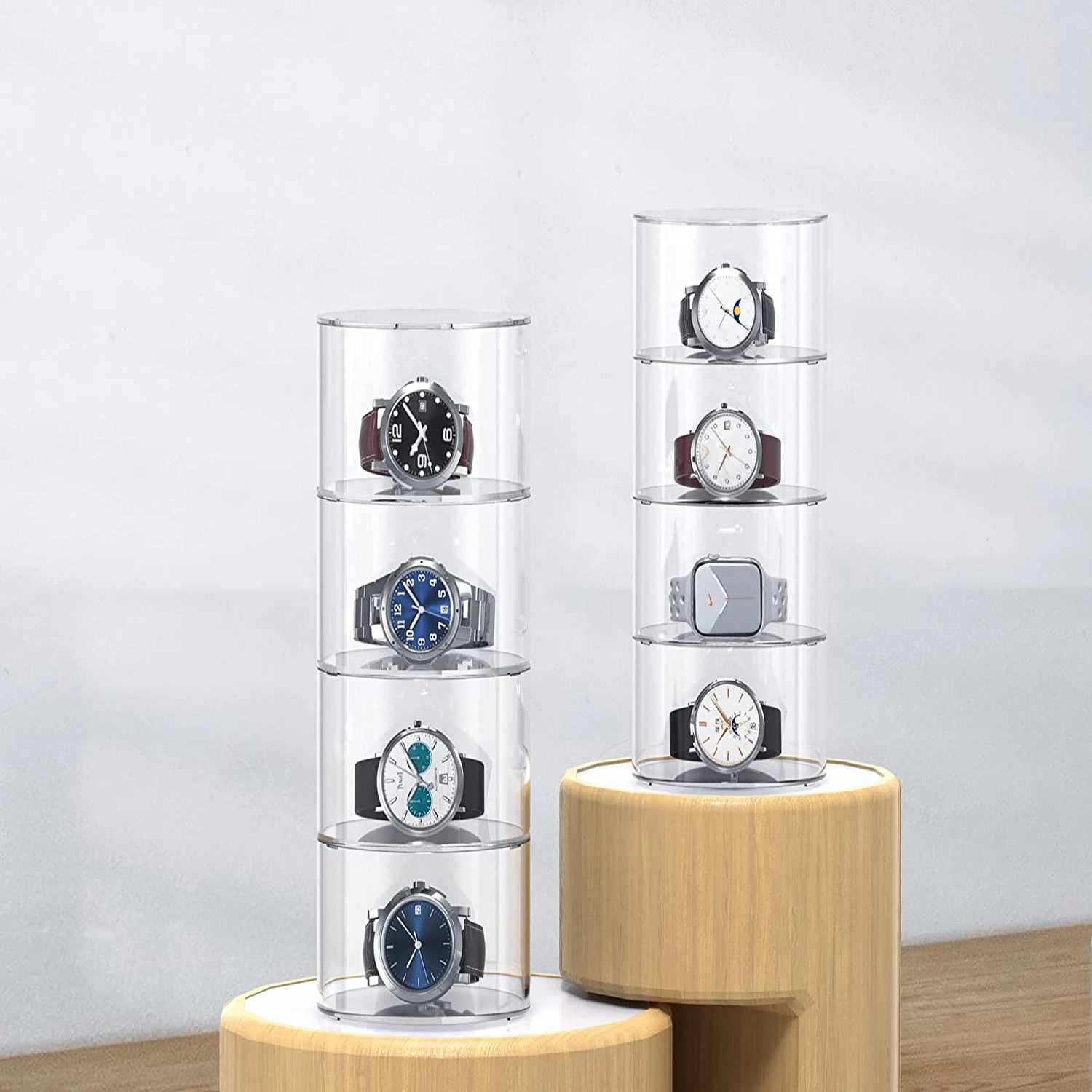 Custom Clear Drawer Belt Organizer Pantry Belts Storage Holder Acrylic Belt Display Case for Jewelry Watch