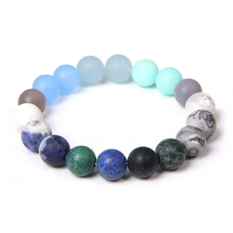 Wholesale Eight Planets Bead Bracelet OEM Natural Matte Stone Bracelet Universe Galaxy Solar System Planet Bracelets Men Women