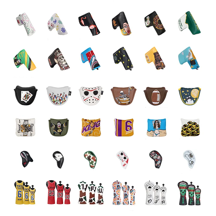 Wholesale Custom Logo In Stock Golf Driver Animal Putter Iron Headcovers Bulk Golf Head Covers Plain Golf Accessories