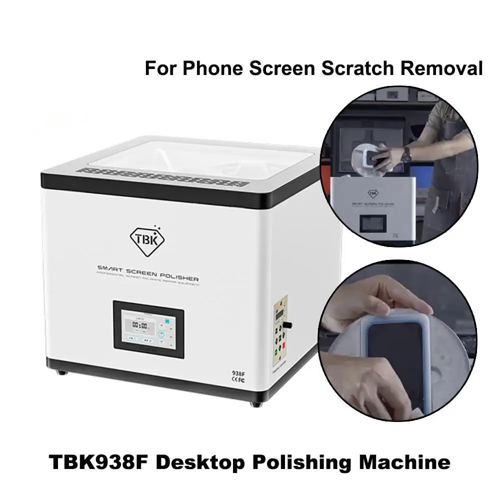 TBK938F TBK-938F Mini Desktop Grinding Polishing Machine For iPhone Mobile Phone Back Cover Screen Cell Phone LCD Scratch Refurb