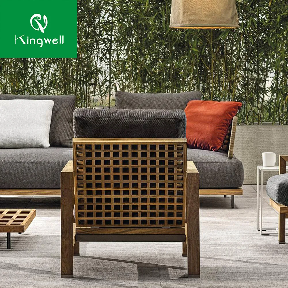  Grade-A teak wood outdoor sofa set furniture luxury patio
