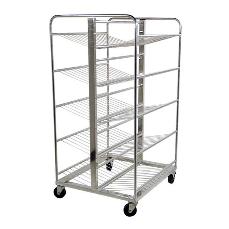 Kitchen stainless steel multi layer high quality fruit and vegetable household storage drainage trolley