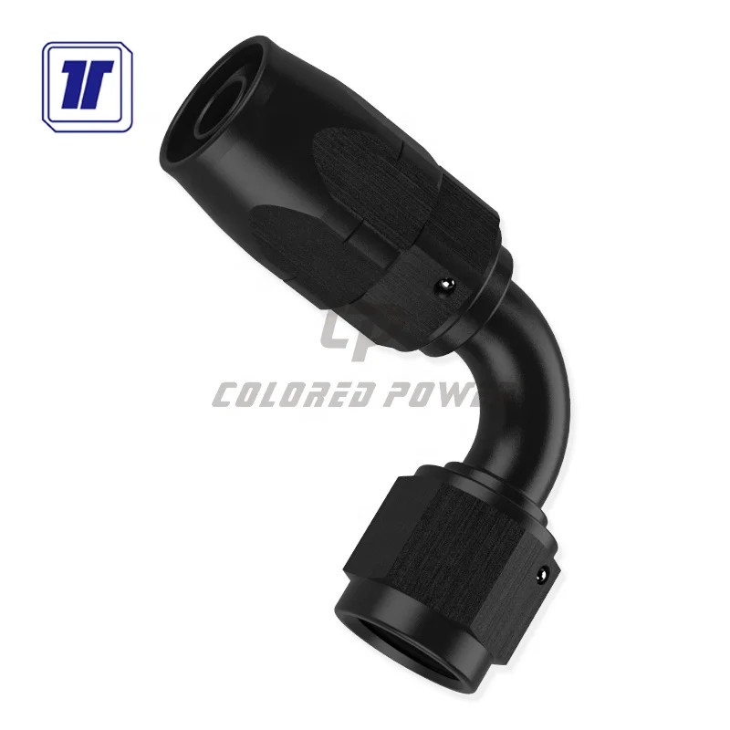 90 Degree Swivel Cutter Hose Ends AN6 AN8 AN10 AN16 Female AN Aluminium Fittings Racing Car