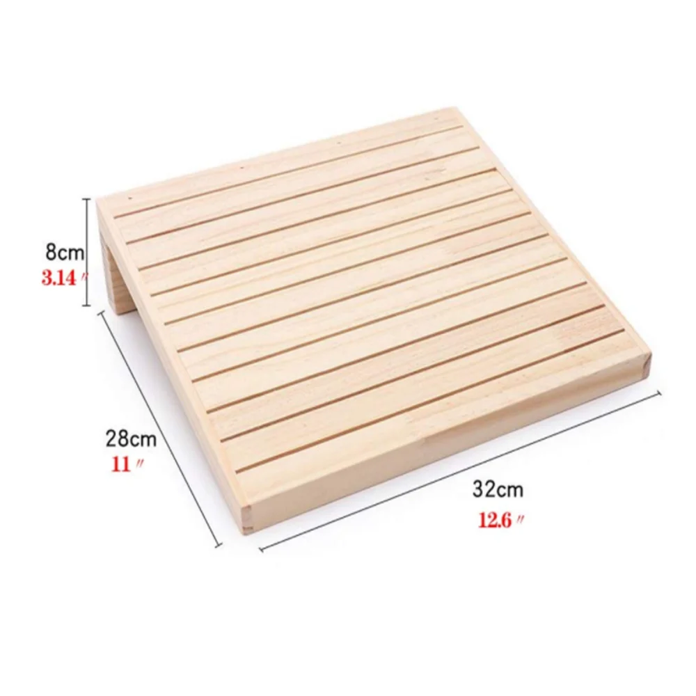 Simple L Shape Natural Color Wooden Earring Ring Display Stand 5