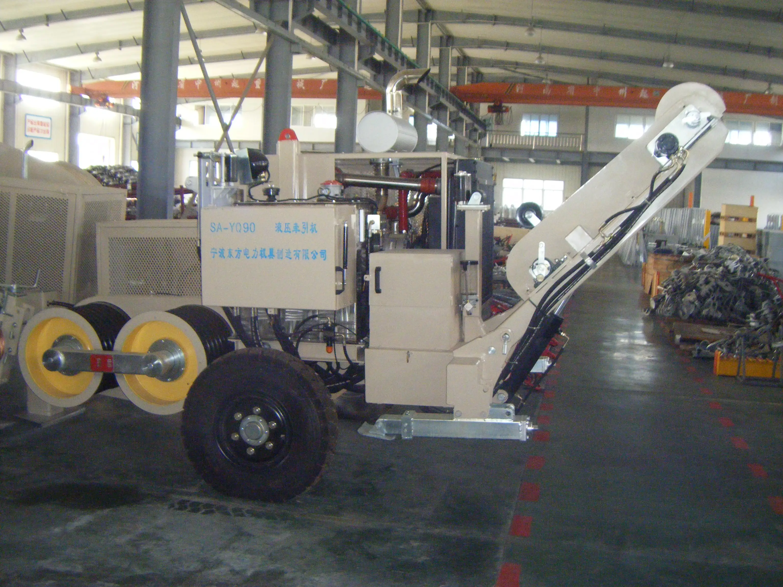 Transmission Line 30T Hydraulic Cable Pulling Machine, Stringing Equipment Hydraulic Pulley Tensioner