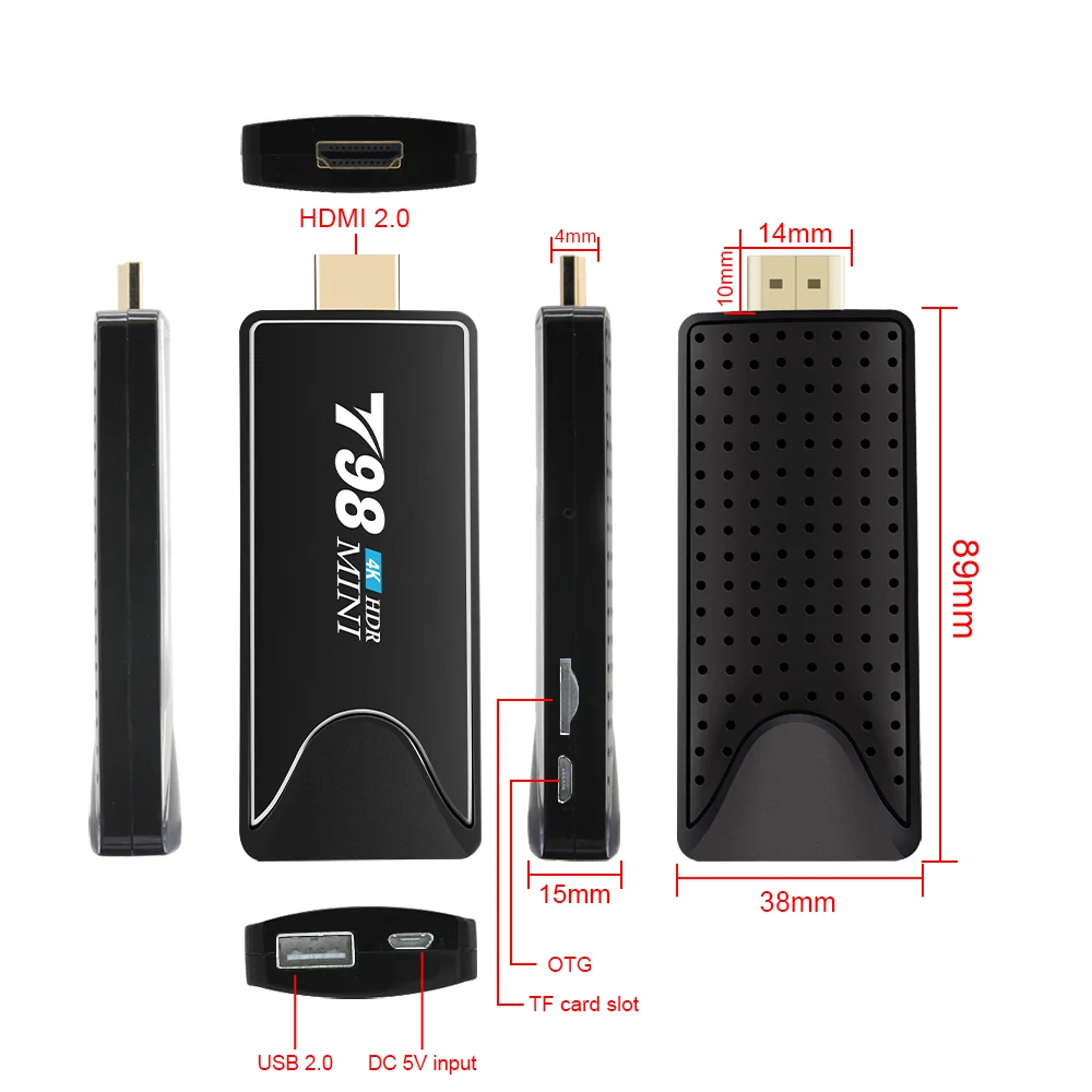 Лидер продаж мини-ПК Allwinner H6 с четырехъядерным процессором 2 ГБ 16 T98 ТВ-флешка 4G WIFI BT