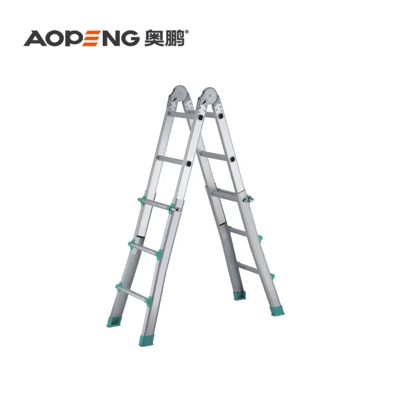 Double Side Step Extension Ladder Aluminum Multifunctional Ladder
