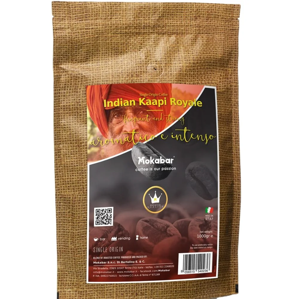 
 Индийские обжаренные кофейные зерна 100% Robusta для ресторана, Сделано в Италии  