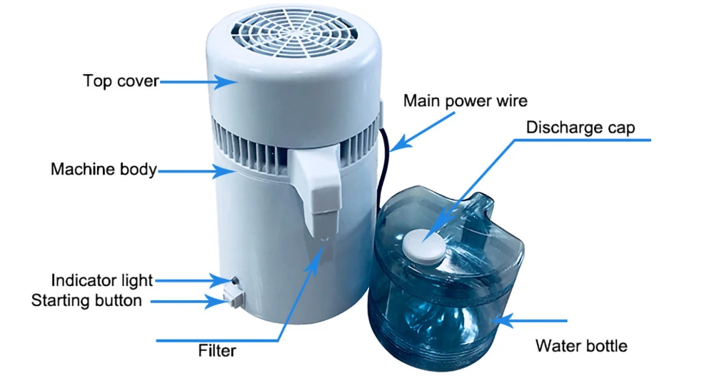 AliGan Dental Equipment High quality 4L automatic distiller medical portable Sterilization Autoclave distilled water machine