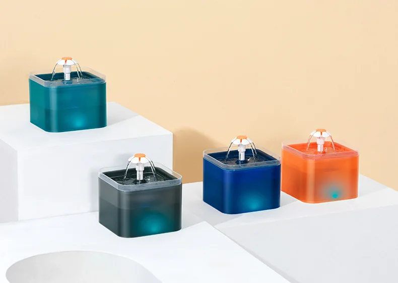 New pet supplies automatic circulation cat pet water feeder LED smart water fountain