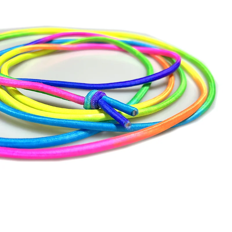 Chinese Jump Rope for Kids 8ft Adjustable Indoor Outdoor Elastic Fitness Game Knotted End