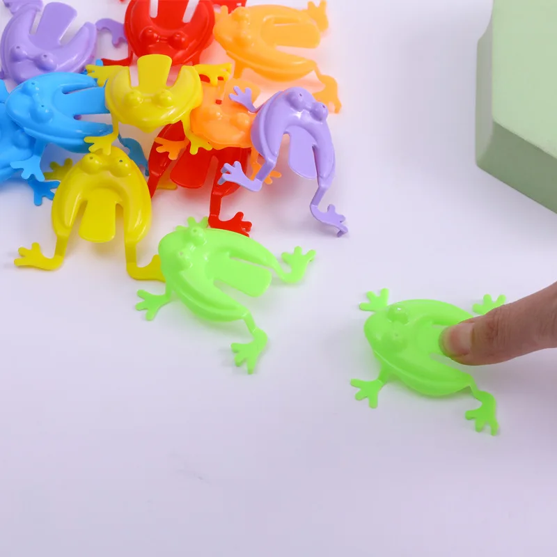 Frog Jumping Leap Frogs  2 Inches Plastic Assorted Colors  Jumping Plastic Frogs for Boys and Girls Party
