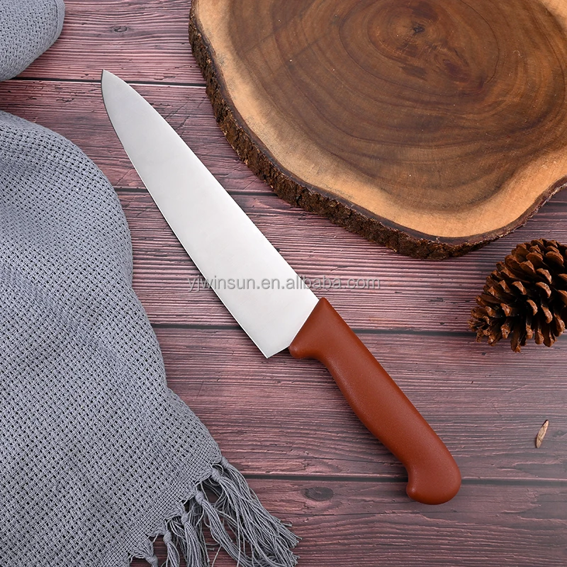 Factory direct supplier stainless steel  kitchen chef  knife butcher knife with nice  plastic handle