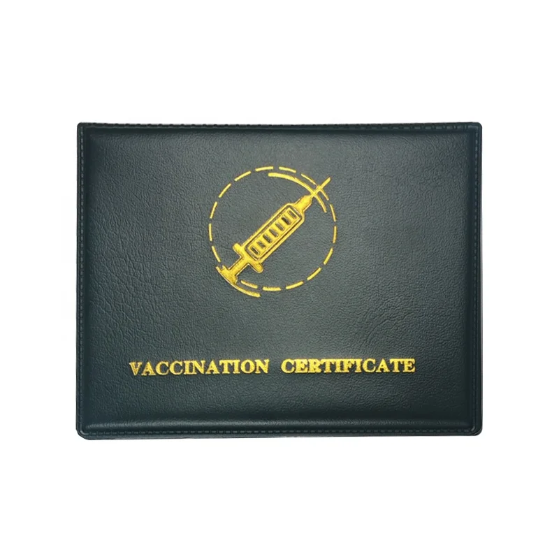 Personalized 4x3 Vaccination Certificate Holder Vaccine Record Card Protector For Man And Woman
