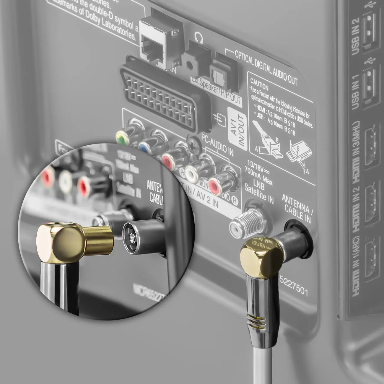 TV Cable 9.5 Pal Plug to 9.5 PAL Plug RF Coaxial Antenna tv f type 95 cable For Digital Satellite/CCTV SAT Cable 75ohm 3C-2V