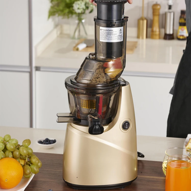 Factory direct High Juice Yield Cold Press 85mm Wide mouth Cold Press Slow  Carrot Juicer Electric Juice Extractor Machine