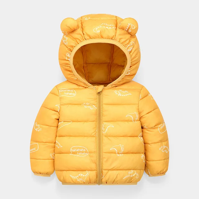 Winter new style teenager boys and girls cartoon down padded jacket children quilted jacket bear ear design cute warm down coat