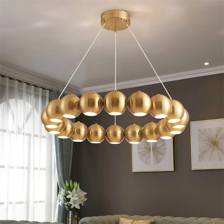 Longree Modern Custom Gold Chrome Led Ceiling Crystal Light Chandelier
