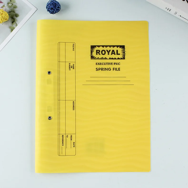 office wholesales portfolio Folder Transfer File Folder Promotional with metal clip Presentation  PP spring file
