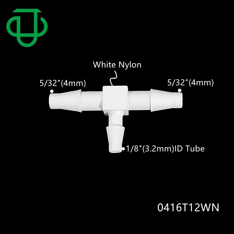 6-4-6mm T Shape 3 Way Pipe Joint Tube Fitting Plastic Medical Hose Barbed Tee Reducing Tube Connector
