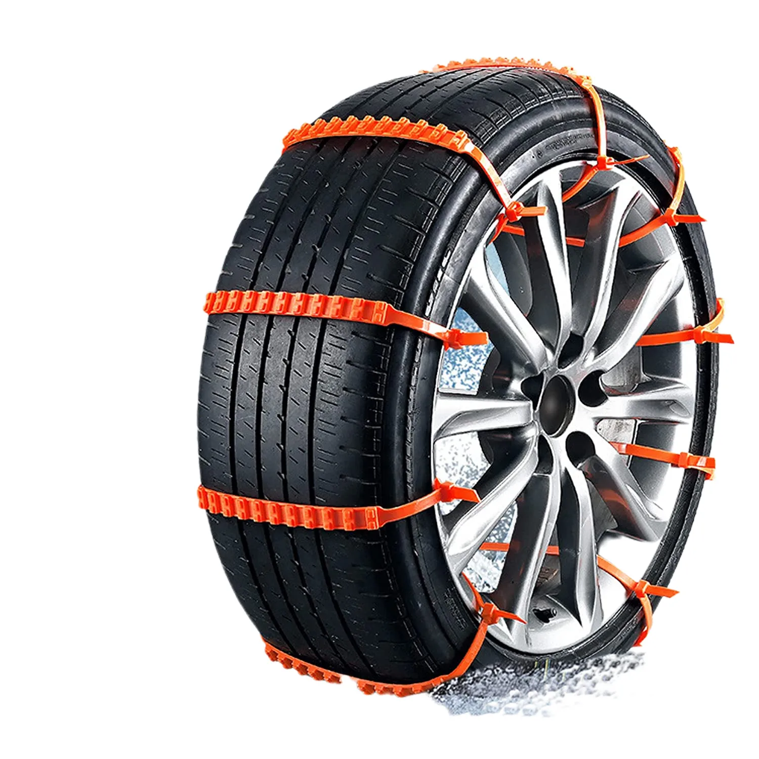 Snow Chains Tire Chains for Car SUV Pickup Trucks Easy To Install Disposable Non-Slip Cable Tie