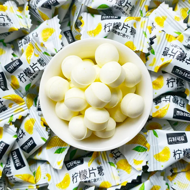 factory direct sale Sea salt Mints Fresh Breath Vitamin C orange peel lozenges Mint candy loose snacks OEM label