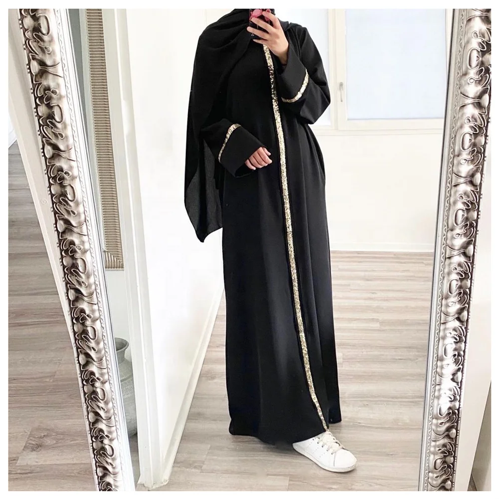 Latest abaya designs 2021 Abaya Dubai Turkey india & pakistan clothing Solid Color Simple Modest Islamic Clothing Muslim women
