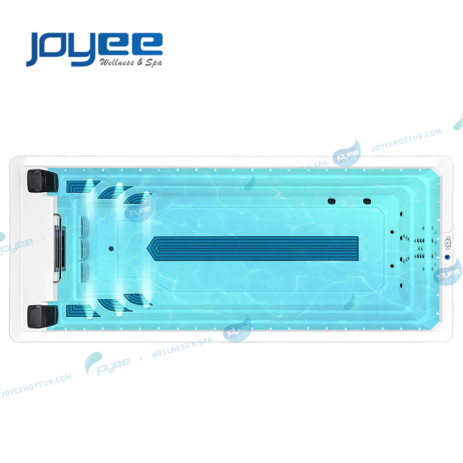 JOYEE Acrylic outdoor spa hot tub freestanding swim spa pool CE approved large swim pool with massage function