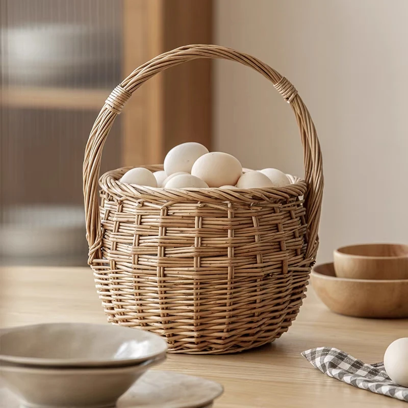 Willow Storage Basket Handy Basket , Picnic Basket , Flower Basket Shopping Basket