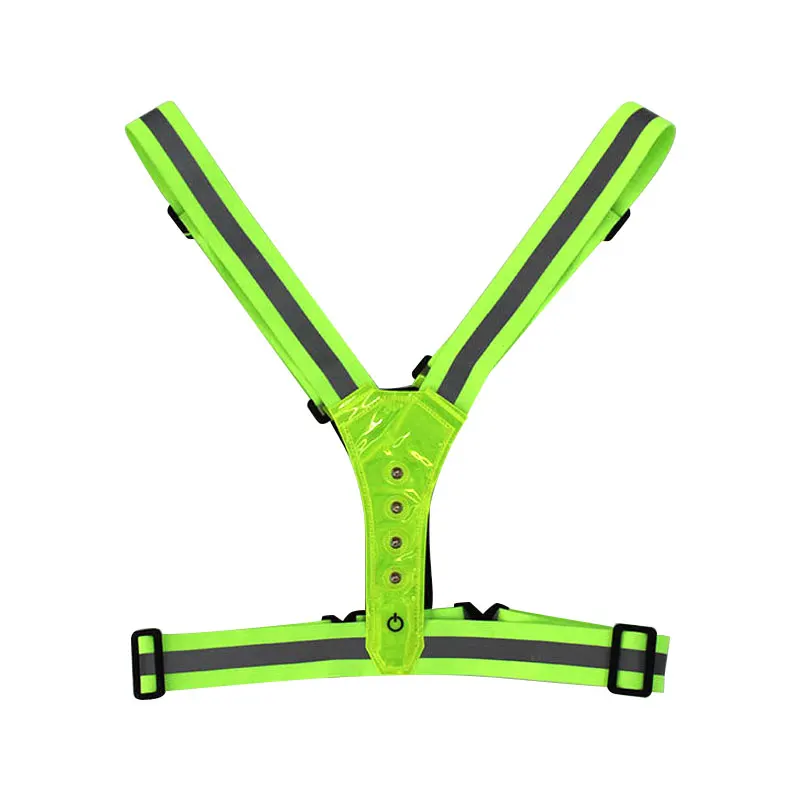 China Manufacturer Wholesale Cheap Orange Green Black LED Lights Vest High Visibility Jacket Engineer Safety Reflector Vest