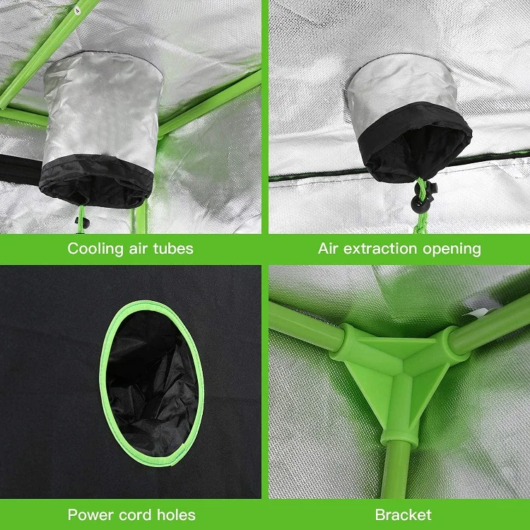 Customized  Led Growbox Dark Room Hydroponic Complete Grow Tent Kits With Led Grow Light