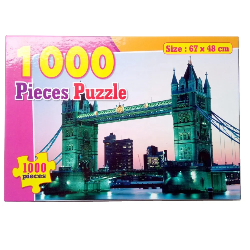 Самая популярная 4C Офсетная печать матовая ламинированная бумага серая доска Пазл 1000 штук для игр