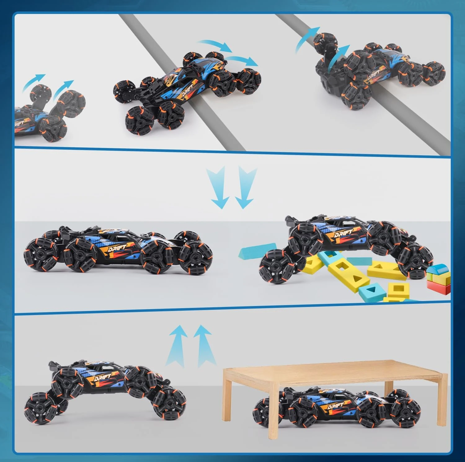Детский игрушечный автомобиль с 8 колесами