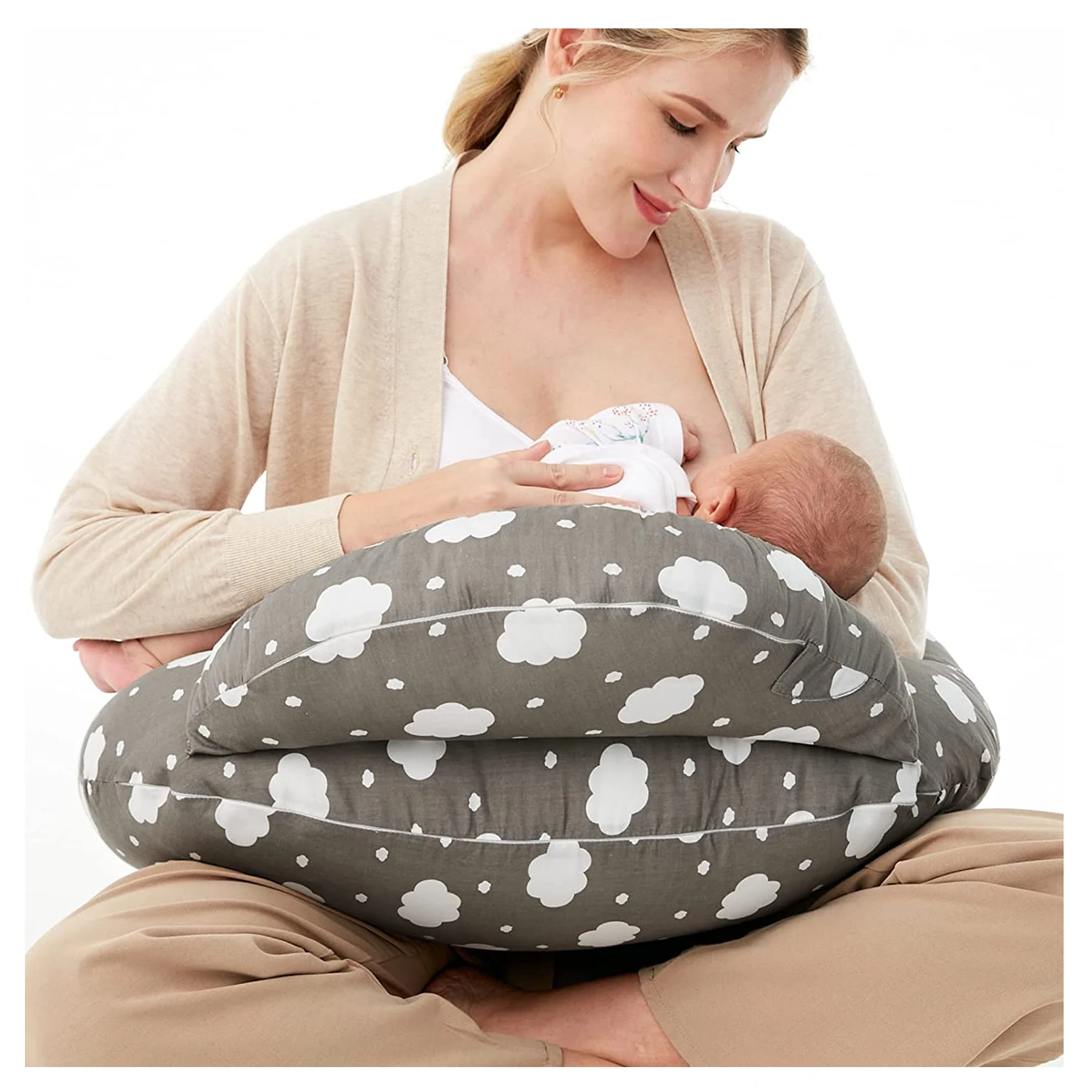 Factory Breast Feeding Pillow Baby Breastfeeding Nursing Pillow Baby Nursing Pillows for Breastfeeding Support with Waist Strap