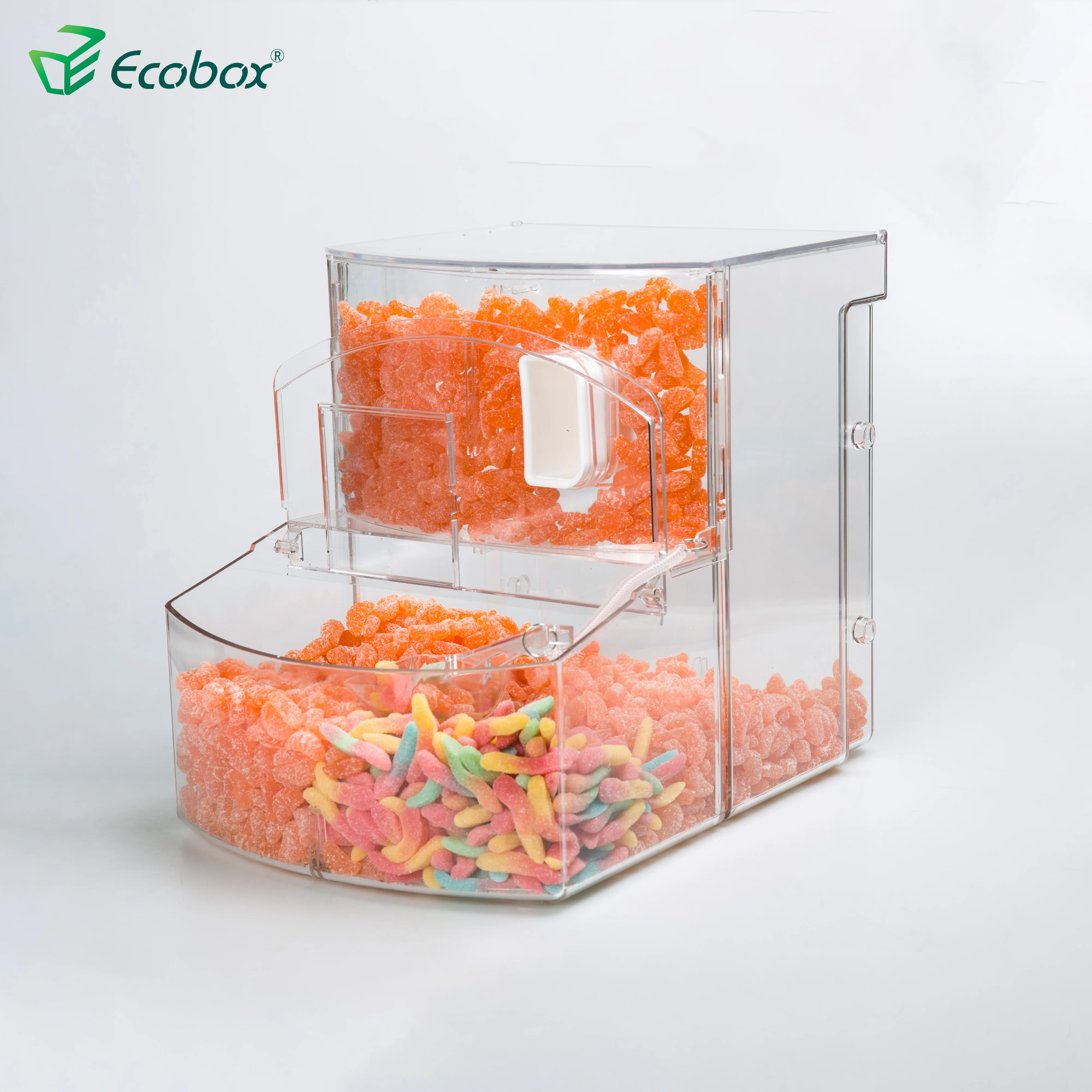 
retail shop candy storage bins cereal box bulk food bins for supermarket 