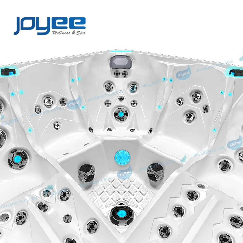 JOYEE Top Sale Outdoor Freestanding 5 Persons Air Bubble Massage Hot Tub Spa With BalBoa System And Ozone
