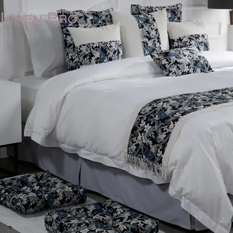 Hotel textile 4 pcs polycotton queen bed sheet set with high durability