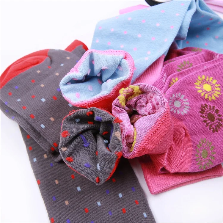 Высококачественные цветные весенне-осенние женские носки для отдыха с цветочным узором женские носки из бамбукового волокна