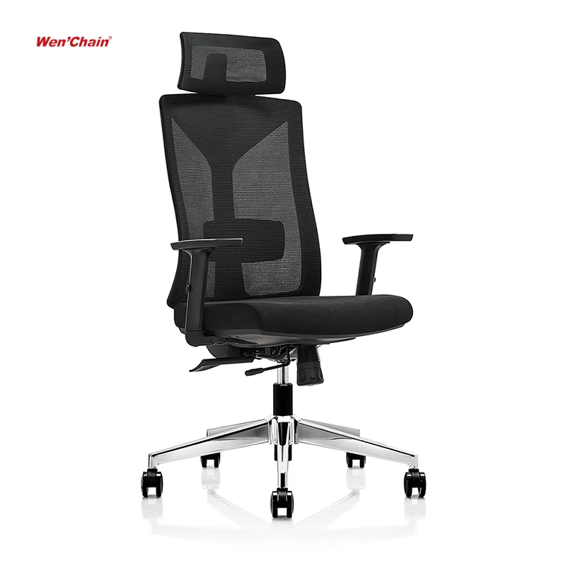 Modern Wenchen Furniture Ergonomic Swivel Mesh Fabric Home Revolving Recliner Executive Computer Office Chairs